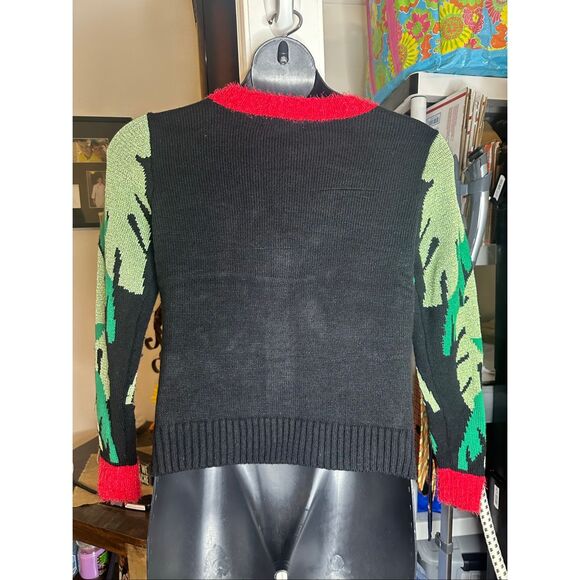 Multicolor Knit Button Front Ugly Christmas Cardigan XS Fits like S/M - Picture 7 of 8